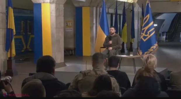 Zelenski, conferință într-o stație de metrou. În ce situație spune liderul ucrainean că va abandona negocierile cu Rusia și ce spune de ATACUL asupra Odesei. 