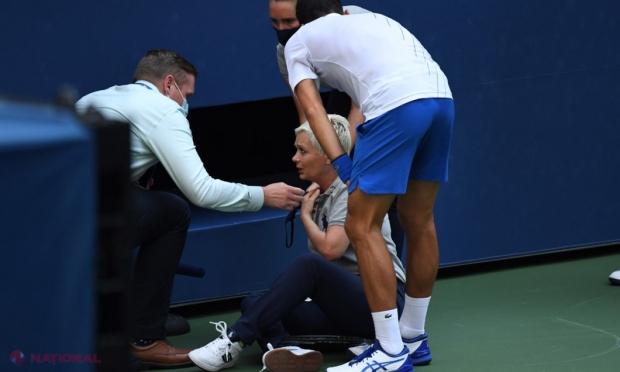 FOTO // Cum arăta femeia arbitru, după ce a fost lovită cu mingea de Djokovic şi ce a spus sârbul, pentru a scăpa de descalificare