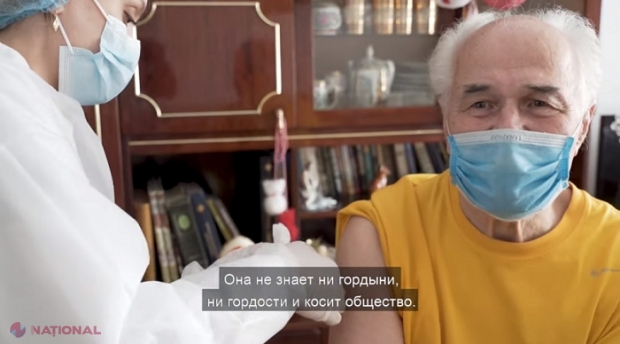 VIDEO // Compozitorul Eugen Doga s-a imunizat împotriva noului coronavirus: „Vaccinurile împotriva COVID-19 sunt făcute de savanți și trebuie să avem încredere în ei