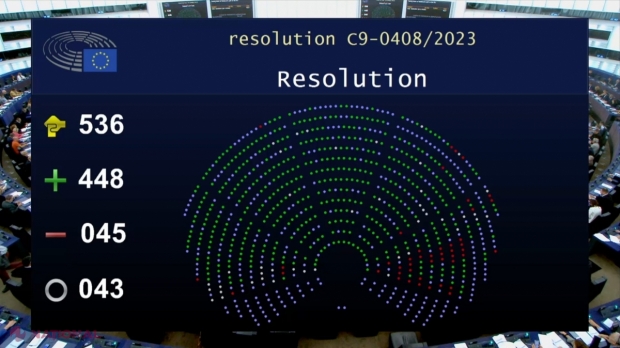 Parlamentul European a VOTAT o Rezoluție prin care cere începerea, până la finele anului curent, a negocierilor de aderare a R. Moldova la Uniunea Europeană 