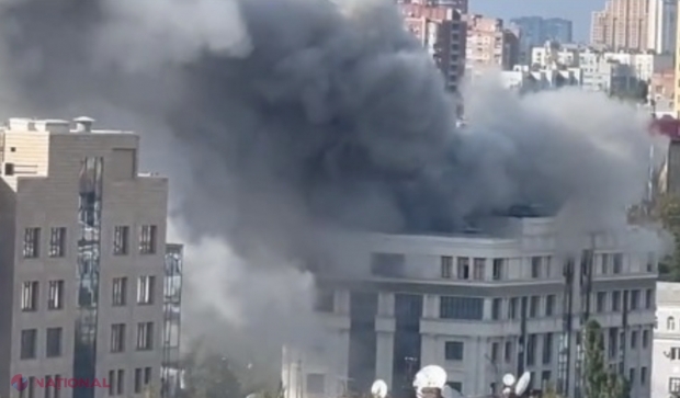VIDEO // Clădirea administrației proruse din Donețk, acolo unde are birou Denis Pușilin, a fost zguduită de o EXPLOZIE