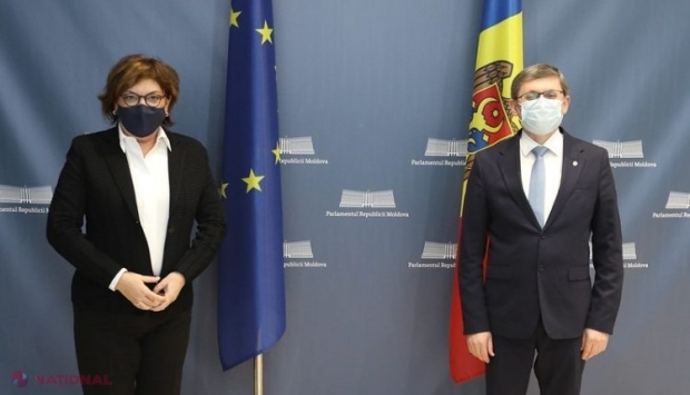 Spicherul Igor Grosu: „Am simțit suportul UE în criza pandemică și cea energetică”. Planuri privind modernizarea transportului feroviar, maritim și aviatic cu ajutorul UE, discutate la Chișinău cu Adina Vădean, comisar european pentru Transporturi