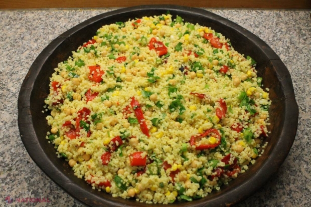Reţeta Tamarei Șchiopu // Garnitură de bulgur cu bob năut