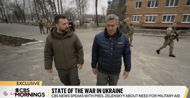 INTERVIU // Zelenski, AVERTISMENT de ultimă oră: „Fără ajutorul imediat al SUA, Putin va împinge rapid războiul pe teritoriul NATO. Chiar şi mâine, rachetele pot zbura spre orice stat”