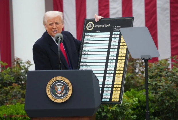 Cele mai mari taxe vamale, anunțate de Trump pentru China şi Vietnam, cele mai mici - pentru Marea Britanie şi Brazilia. Rusia nu e vizată 