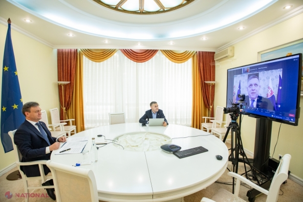 Dorin Recean, PRIMUL contact cu premierul slovac Robert Fico, guvernul căruia a respins planul de sprijinire a Ucrainei cu rachete și muniții. Temele abordate de cei doi oficiali