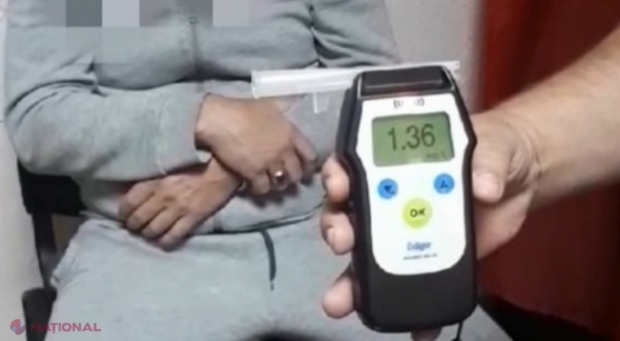 VIDEO // Beat criță la volan, dis-de-dimineață: Un bărbat de la Glodeni a depășit de NOUĂ ori limita de alcoolemie admisă la volan