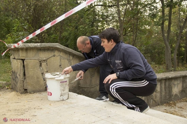 Tinerii care au început vopsirea „Scării Trandafirilor”, AMENINȚAȚI: „Noi vom continua lucrările”