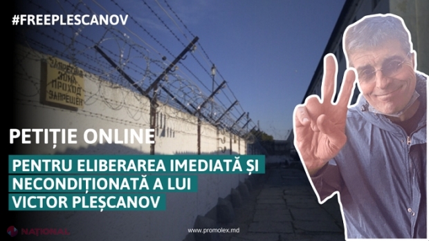 Petiție inițiată la Chișinău pentru eliberarea imediată a lui Victor Pleșcanov din detenția ilegală dictată de regimul separatist de la Tiraspol: Este prima persoană condamnată pentru arborarea drapelului Ucrainei și condamnarea invaziei ruse