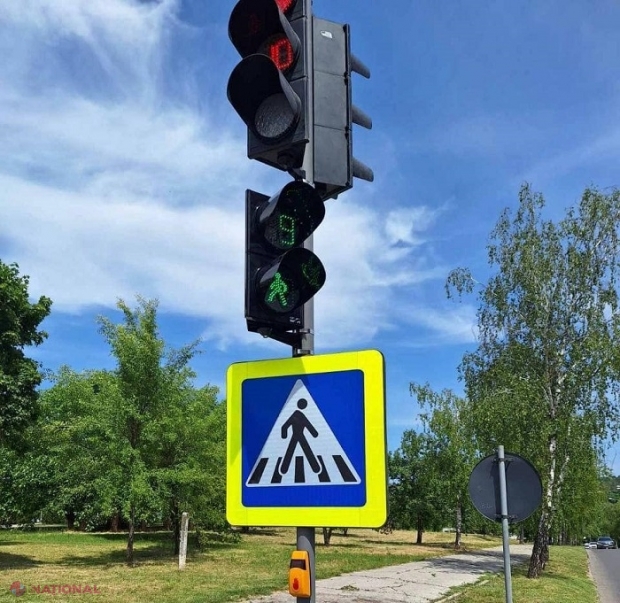 Semafoare noi, instalate în sectorul Râșcani al capitalei: Corpuri LED, timer, semnal acustic și butoane de apel cu senzori