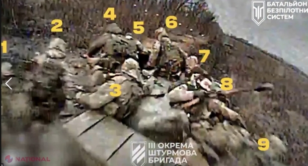 VIDEO // Un grup de soldați ruși, ELIMINAT cu ajutorul unei drone de 500 de dolari