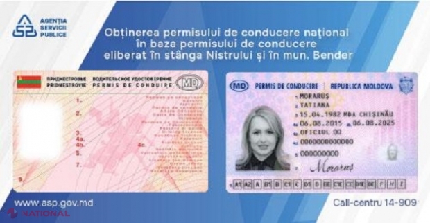 FACILITĂȚI pentru transnistreni: Permis de conducere al R. Moldova, eliberat FĂRĂ examene