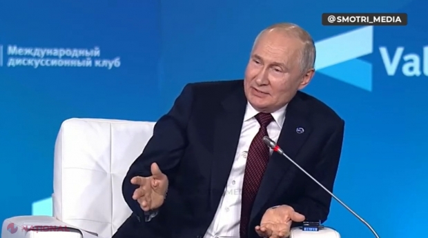 VIDEO // Putin MINTE de îngheață… GAZUL. Liderul de la Kremlin pretinde că „Gazprom” asigură R. Moldova cu gazele necesare „în condițiile puse de partea moldovenească”. „Le-am făcut pe plac… Ce fel de oameni sunt? Doar scarpină limba”