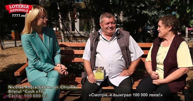 VIDEO // Câștigul de 100 000 de lei i-a asigurat o bătrânețe liniștită unui pensionar din Chișinău: „Niciodată nu am ținut în mână așa BANI. Pentru familia noastră aceștia-s bani mari: pensiile pentru DOI ani. Lumea trebuie să joace și să câștige”