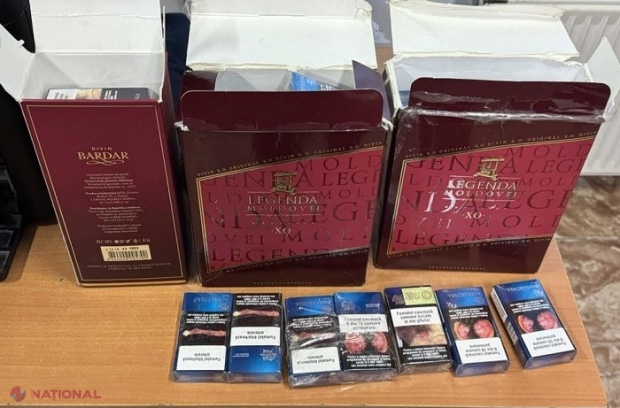Țigări ascunse în cutii de coniac, descoperite de Uran la vamă