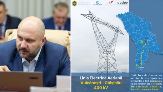 Alte 500 de terenuri din șase localități din R. Moldova au fost supuse exproprierii, pentru a fi construită Linia Electrică Aeriană Vulcănești – Chișinău. Proprietarii terenurilor vor primi DESPĂGUBIRI din partea statului