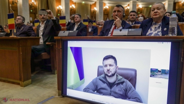 Zelenski, discurs în Parlamentul României: „Ucraina nu este singura țintă a Rusiei. Vor să atace Odesa și de acolo mai un pas până în R. Moldova”