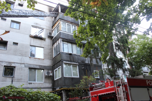 VIDEO // Un apartament din Chișinău a luat foc în această dimineață