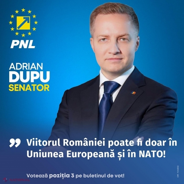 Adrian Dupu, îndemn pentru alegătorii români: „Votați listele Partidului National Liberal, partidul care va da viitorul premier al României, Ilie Bolojan!”