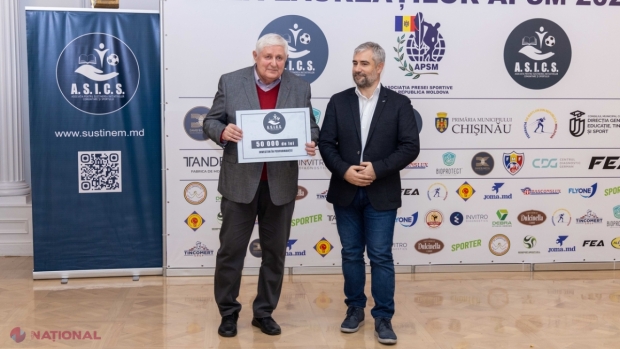 FOTO, VIDEO // Cel mai bun JURNALIST sportiv al anului 2023, PREMIAT de A.S.I.C.S. Experimentatul cronicar sportiv, în vârstă de 72 de ani, a primit un cec de 50 000 de lei