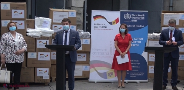 VIDEO // Germania a trimis încă un lot de ajutor în R. Moldova: Măști, ochelari și halate de protecție în valoare de peste 700 de mii de dolari