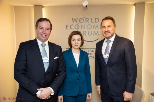 Președinta Maia Sandu, întrevedere cu prim-ministrul Luxemburgului, în marja Forumului Economic Mondial din Davos