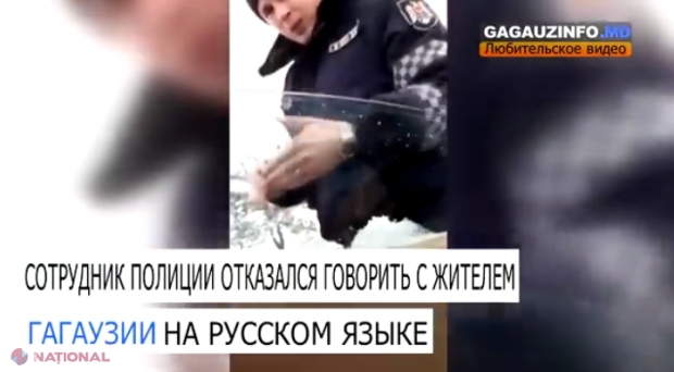 VIDEO // Presa de la Comrat îl ACUZĂ pe un polițist de patrulare că a refuzat să vorbească în LIMBA RUSĂ cu un șofer din Găgăuzia: Răspunsul omului legii