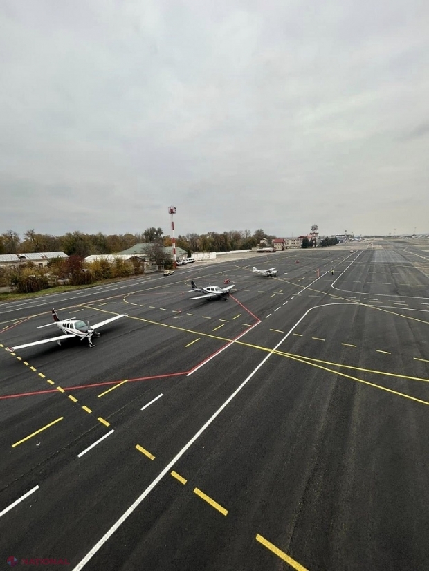 FOTO // Platforma de îmbarcare - debarcare și calea de rulare a Aeroportului Internațional Chișinău, modernizate cu banii întreprinderii
