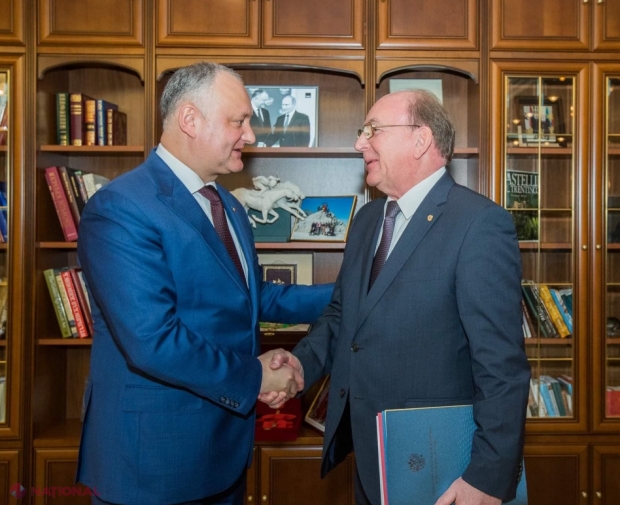 Dodon, în Piața Roșie din Moscova