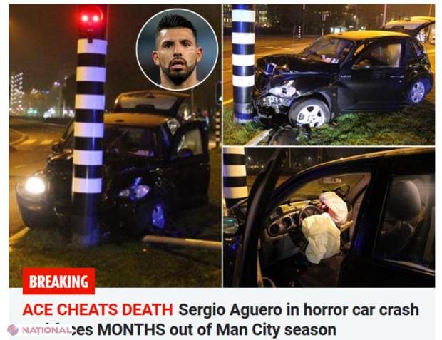 Sergio Aguero, implicat într-un grav accident de circulaţie. Fotbalistul lui City a fost RĂNIT. În ce stare se află acum