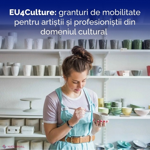 EU4Culture: Granturi de până la 5 000 de euro pentru artiștii și profesioniștii din domeniul cultural care locuiesc în afara Chișinăului