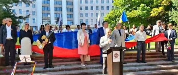 VIDEO // În fața Parlamentului, de Ziua Limbii Române: Partidul Unității Naționale cere schimbarea articolului 13 din Constituție