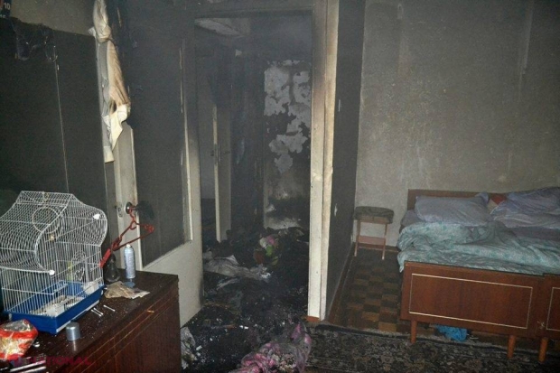 ÎNCENDIU în municipiul Bălți. Un copil era SINGUR în apartamentul incendiat