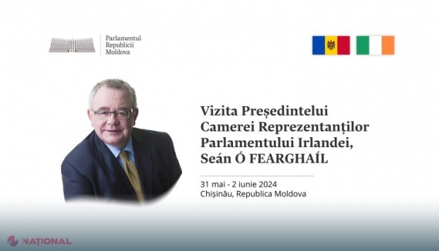 Primul spicher din Irlanda care vine în R. Moldova, în cei 25 de ani de la stabilirea relațiilor diplomatice între cele două state
