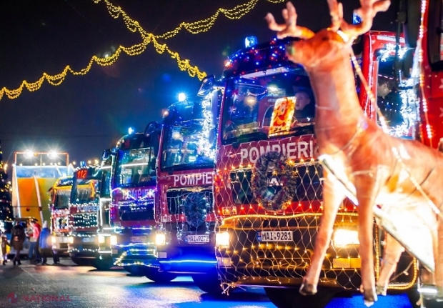 Pompierii și Salvatorii anunță CARAVANA de sărbători: 26 de autospeciale decorate cu luminițe vor „colinda” străzile capitalei pe 24 decembrie