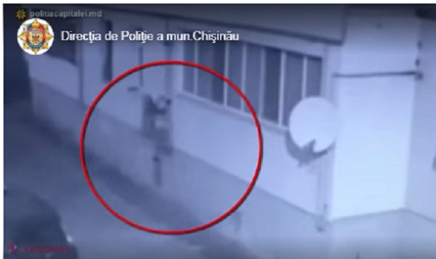 VIDEO // Momentul în care un hoț urcă pe un bloc de locuit din Chișinău cu ușurința unei maimuțe: Cel puțin 25 de apartamente PRĂDATE timp de trei luni