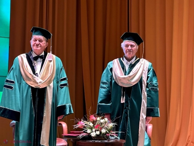 Compozitorul Eugen Doga a primit, alături de marele actor român Dorel Vișan, titlul de Doctor Honoris Causa al unei universități de la Iași