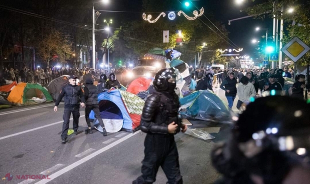 Poliţia anunță că protestatarii lui Şor au intenția să blocheze duminică centrul Chișinăului cu corturi sau mijloace de transport, inclusiv cu ajutorul unor persoane ,,cu constituție sportivă