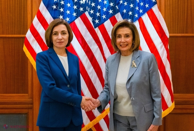 FOTO // Maia Sandu, întrevedere la Washington cu Nancy Pelosi, PRIMA femeie din istoria SUA care deține funcția de președinte al Camerei Reprezentanților. RĂZBOIUL pornit de Putin în Ucraina și criza energetică, principalele teme abordate
