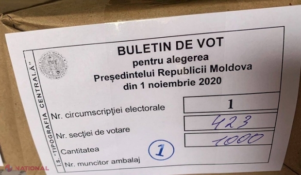 Cu peste 200 de mii de buletine de vot mai MULTE decât numărul de alegători așteptați la urne: CEC a stabilit tirajul buletinelor de vot pentru alegerile din 1 noiembrie curent