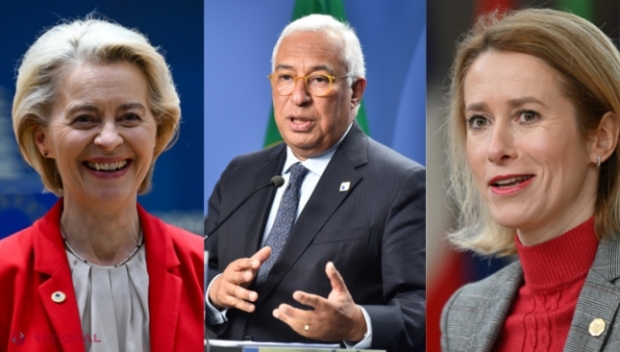 DECIS // Ursula von der Leyen - președintă a Comisiei Europene, Antonio Costa - președinte al Consiliului European și Kaja Kallas - Înalt Reprezentant al UE pentru Afaceri Externe. Maia Sandu: „Împreună, putem aduce R. Moldova în familia UE”