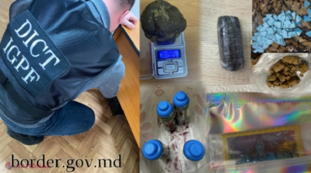 Tentativă de a aduce în R. Moldova droguri în valoare de 600 000 de lei: Tânărul de 19 ani a fost reținut