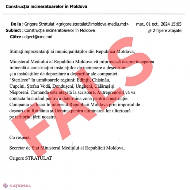 Un nou FALS distribuit în mediul online: Mai multe primării și ONG-uri au primit pe poșta electronică un pretins „ordin” privind incinerarea deșeurilor
