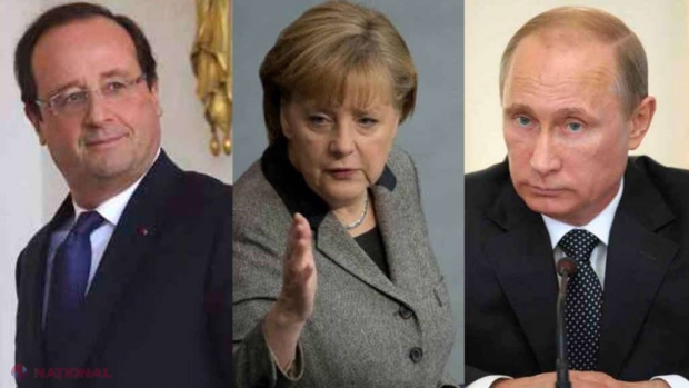 Wall Street Journal: Merkel și Hollande vor discuta la Moscova despre planul SECRET al lui Putin 