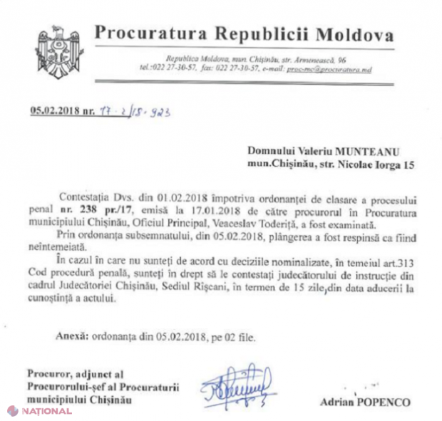 DOC // Procurorii de la Chișinău consideră că Silvia Radu nu uzurpă puterea în capitală