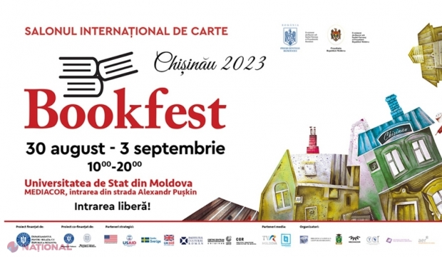 UPDATE // Timp de cinci zile, în cadrul Bookfest Chișinău 2023 vor fi organizate zeci de lansări și întâlniri cu cei mai îndrăgiți scriitori de pe ambele maluri ale Prutului: Programul complet al evenimentelor Salonului Internațional de Carte