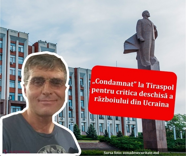 PRIMUL cetățean al R. Moldova, condamnat la ÎNCHISOARE de către regimul ilegal de la Tiraspol, pentru că a criticat războiul declanșat de Rusia în Ucraina: „Promo-LEX” solicită intervenția autorităților și organizațiilor internaționale 