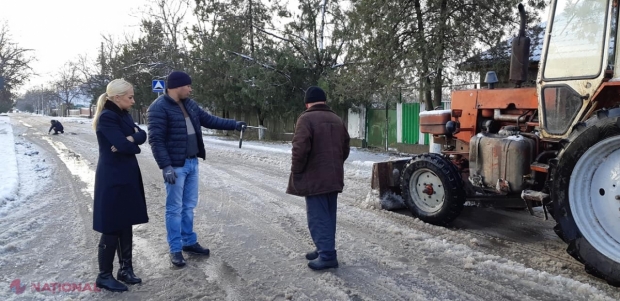 FOTO // Comuna Jora de Mijloc, singura localitate din republică DESZĂPEZITĂ în totalitate