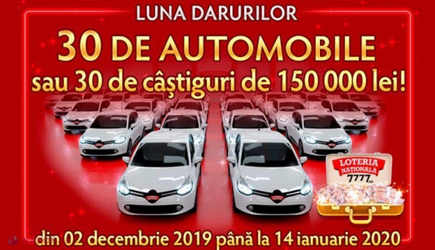 „Luna Darurilor” CONTINUĂ: Cel de-al cincilea câștigător își va alege astăzi premiul – o mașină nouă sau 150 de mii de lei