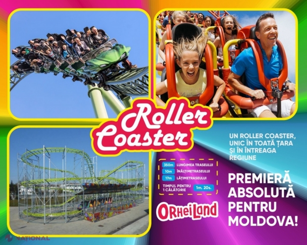 FOTO // O nouă PREMIERĂ pentru R. Moldova. Ilan Șor instalează un ROLLER COASTER gratuit la „OrheiLand”
